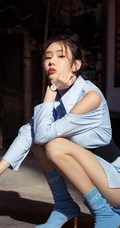 女生模特姚梦琪约会街拍写真日记，身材高挑，线条感修长