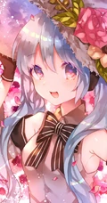 粉系可爱的大眼动漫妹子手机壁纸