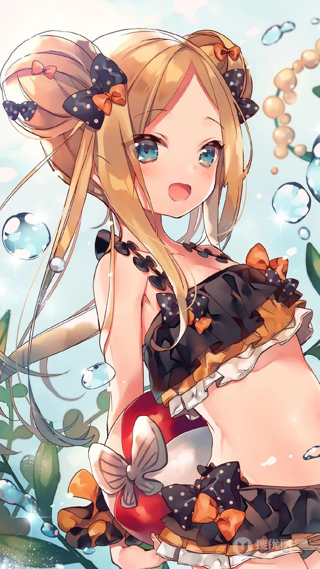 粉系可爱的大眼动漫妹子手机壁纸