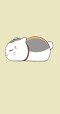 线条手绘的创意卡通萌猫手机壁纸图片
