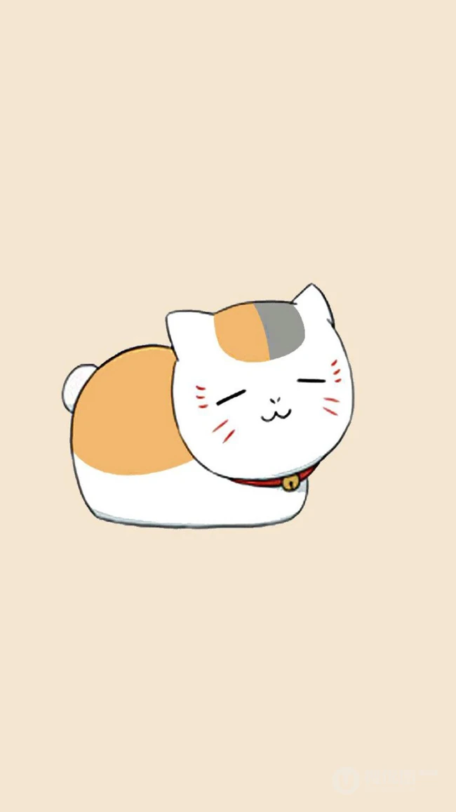 线条手绘的创意卡通萌猫手机壁纸图片