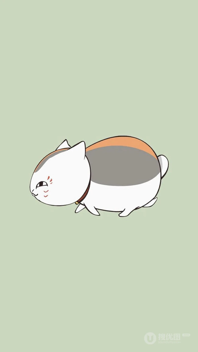 线条手绘的创意卡通萌猫手机壁纸图片