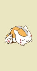 线条手绘的创意卡通萌猫手机壁纸图片
