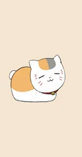 线条手绘的创意卡通萌猫手机壁纸图片