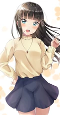 清新可爱的动漫女高中生手机背景图片