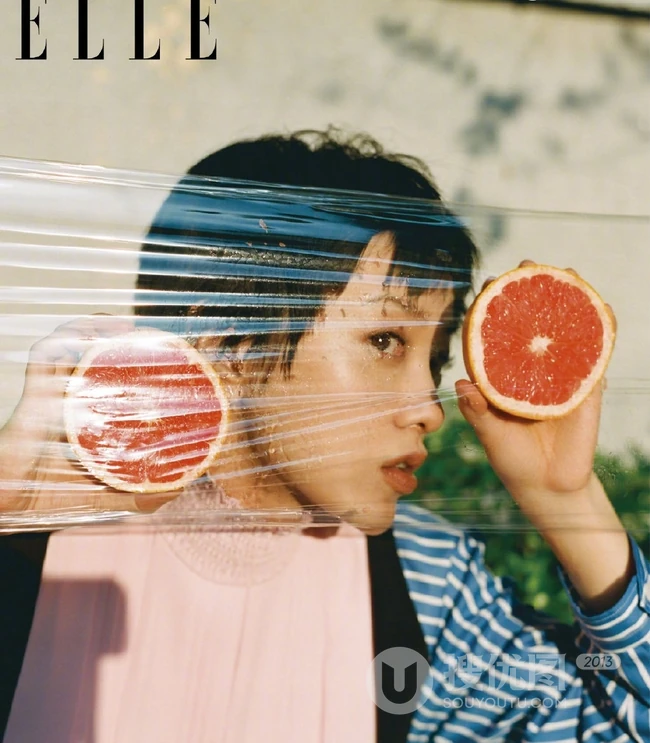 郭采洁时尚复古风《ELLE》杂志最新写真图片