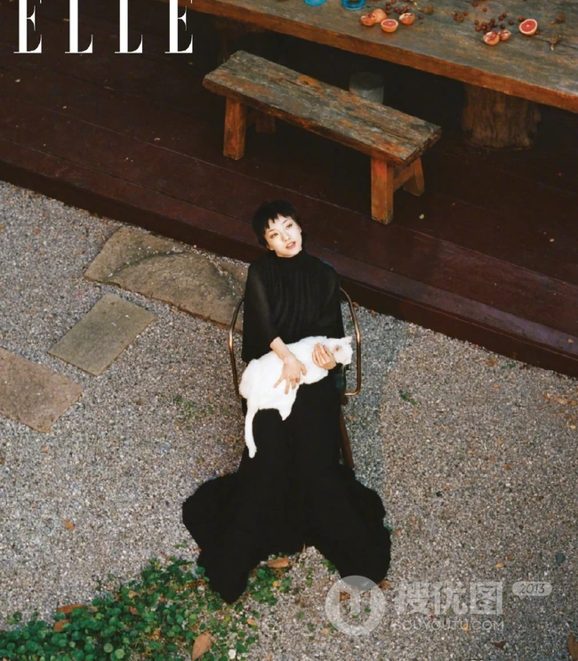郭采洁时尚复古风《ELLE》杂志最新写真图片