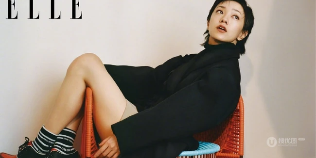 郭采洁时尚复古风《ELLE》杂志最新写真图片