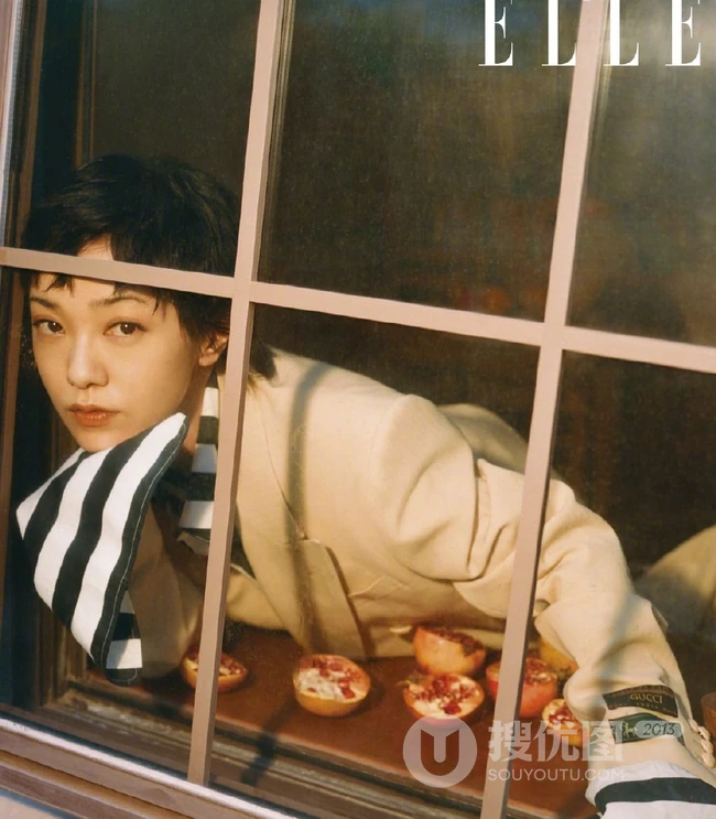 郭采洁时尚复古风《ELLE》杂志最新写真图片