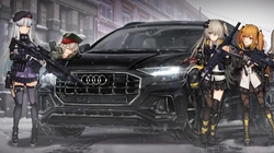 手游《少女前线》角色手持M416自动步枪的美少女们4K壁纸
