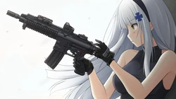 手游《少女前线》角色手持M416自动步枪的美少女们4K壁纸