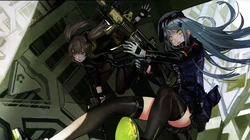 手游《少女前线》角色手持M416自动步枪的美少女们4K壁纸
