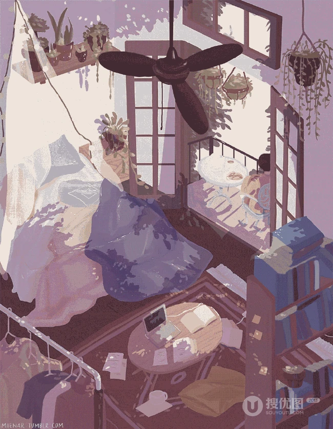 生活中的小美好，唯美二次元手绘生活场景插画美图