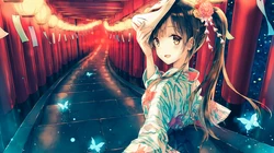 二次少女带你穿越次元，精选二次元美少女动漫桌面壁纸