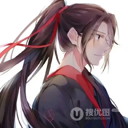 创意男男基友头像图片，古风男基友一人一半头像