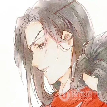 创意男男基友头像图片，古风男基友一人一半头像