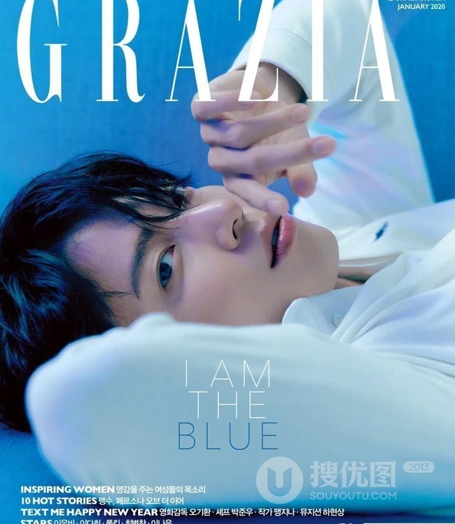 韩国帅气男星郑容和沉稳帅气GRAZIA杂志写真图片