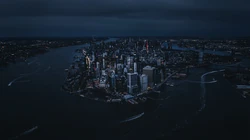 唯美夜间城市航拍，城市夜景灯光壁纸图片