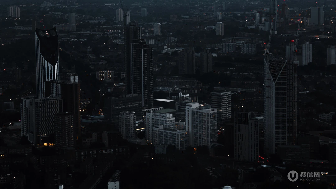 唯美夜间城市航拍，城市夜景灯光壁纸图片