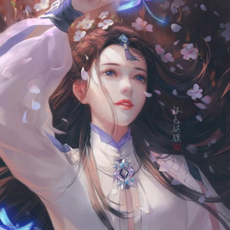 鼠年超唯美的古风女生插画QQ头像
