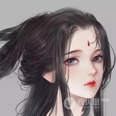鼠年超唯美的古风女生插画QQ头像