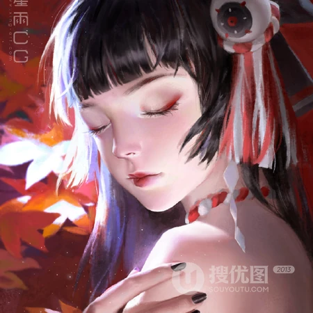 鼠年超唯美的古风女生插画QQ头像