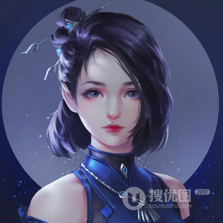 鼠年超唯美的古风女生插画QQ头像