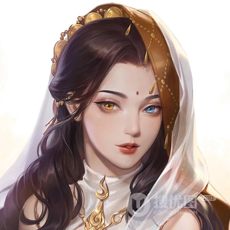 鼠年超唯美的古风女生插画QQ头像