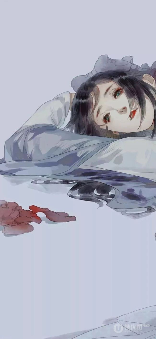 可爱的线条卡通角色叮当猫，古风人物，爱丽丝等手机壁纸