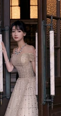 吴谨言亮闪礼裙连衣裙礼服气质时尚出镜写真图片
