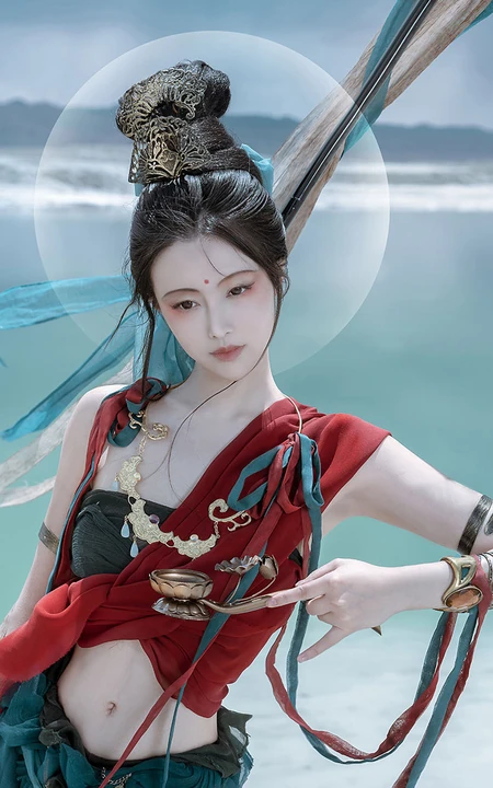 12月20日抖音热门_敦煌飞天唯美美女摄影手机壁纸
