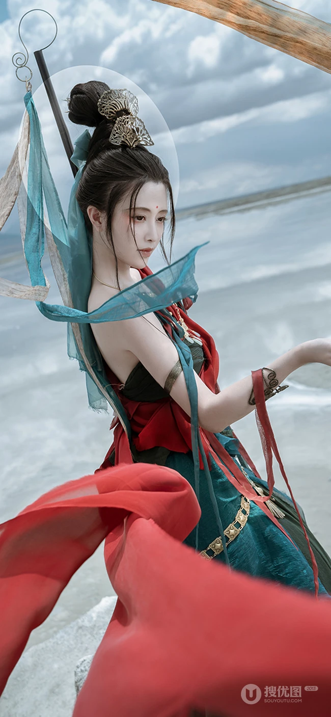 12月20日抖音热门_敦煌飞天唯美美女摄影手机壁纸
