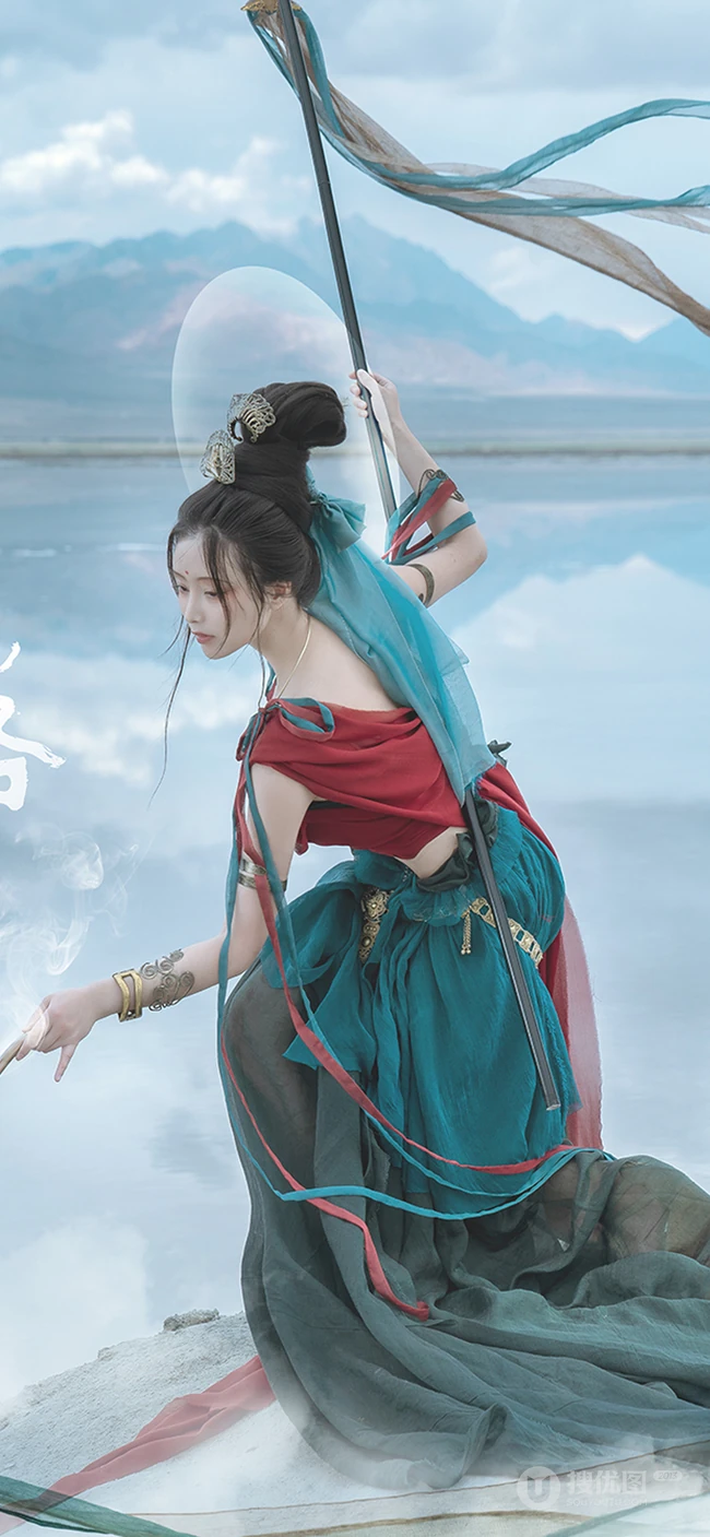 12月20日抖音热门_敦煌飞天唯美美女摄影手机壁纸