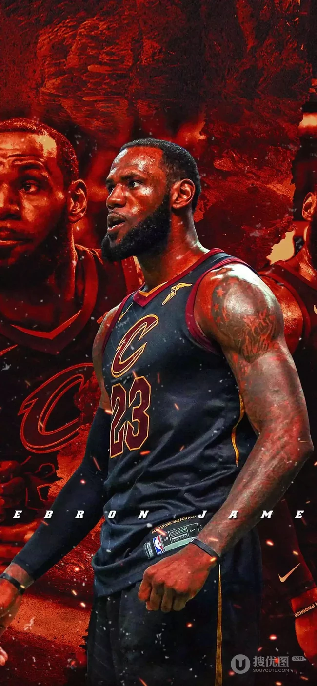 NBA巨星勒布朗&middot;詹姆斯个人手机壁纸