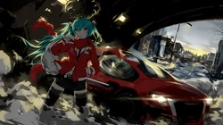 拉小提琴的初音，动漫虚拟人物初音未来的唯美壁纸图片