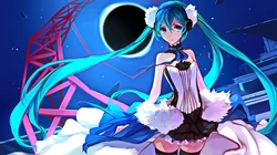 拉小提琴的初音，动漫虚拟人物初音未来的唯美壁纸图片