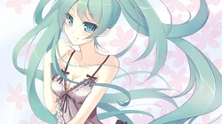 呆萌可爱的动漫人物初音未来形象高清壁纸