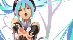 呆萌可爱的动漫人物初音未来形象高清壁纸