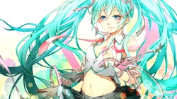 呆萌可爱的动漫人物初音未来形象高清壁纸