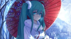 呆萌可爱的动漫人物初音未来形象高清壁纸