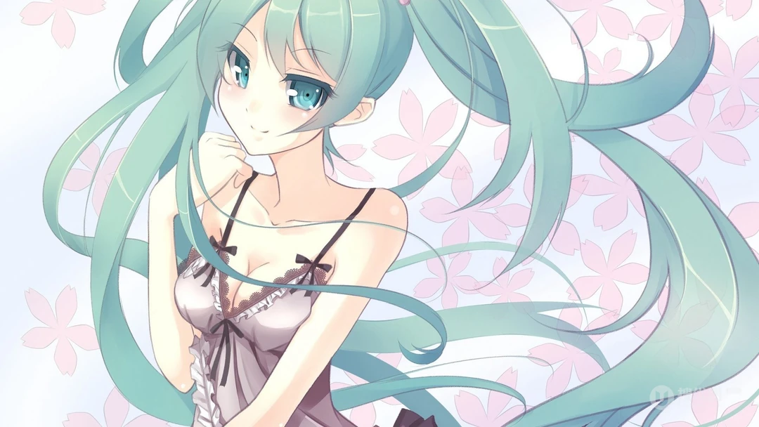 呆萌可爱的动漫人物初音未来形象高清壁纸