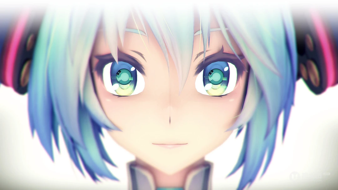 呆萌可爱的动漫人物初音未来形象高清壁纸