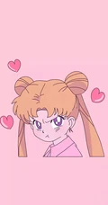 线条手绘简约的女学生，星巴克咖啡等卡通手机壁纸