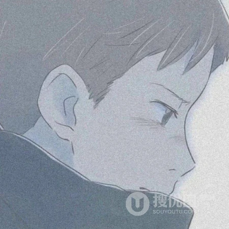 卡通可爱的男女生情侣一人一半头像