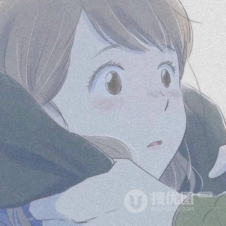 卡通可爱的男女生情侣一人一半头像
