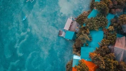 唯美的海洋航拍高清壁纸图片