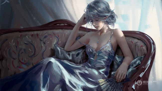 wlop游戏CG里的女生插画作品鉴赏
