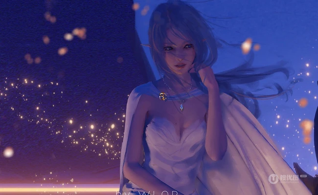 wlop游戏CG里的女生插画作品鉴赏