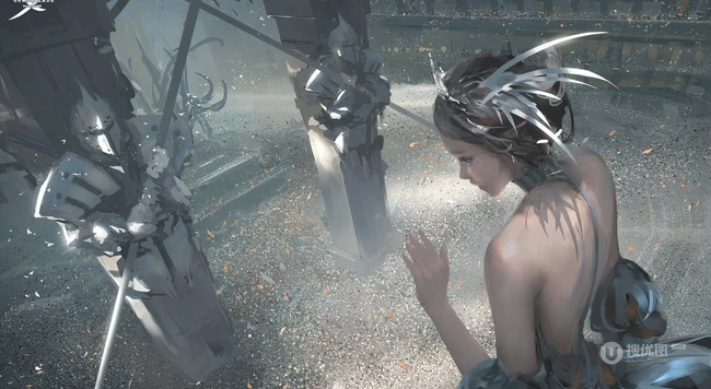 wlop游戏CG里的女生插画作品鉴赏