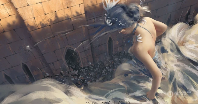 wlop游戏CG里的女生插画作品鉴赏